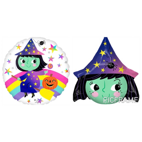 Witch Balloons - Rainbow Witch Party - Halloween Decorations - Hocus Pocus Party - Witchy Party - Pumpkin Patch Party - Halloween Balloon Il_570xn