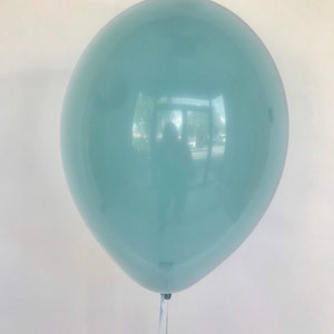 Sage and Slate Blue Balloons Pastel Matte Blue Baby Shower Balloon Blue and Green Party Its a Boy Sage Balloons Baby Boy Shower image 5