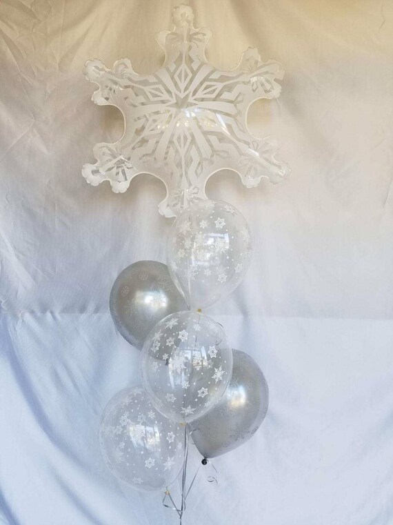 Snowflake Balloons - Onederland Party - Winter Wonderland - Snowflake Party - Christmas Party - Wonderland Shower - Snowflake First Birthday Il_570xn
