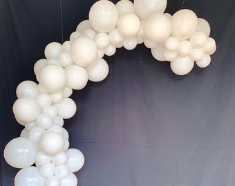 White Balloon Garland Kit - Wedding Shower Balloon Garland - Wedding Balloon Garland - Bridal Shower Decorations - Anniversary Party