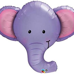 Elephant Balloon Jungle Animal Balloon Safari Shower Baby Shower Balloons Baby Elephant  Purple Elephant Balloon Jungle First Birthday Decor