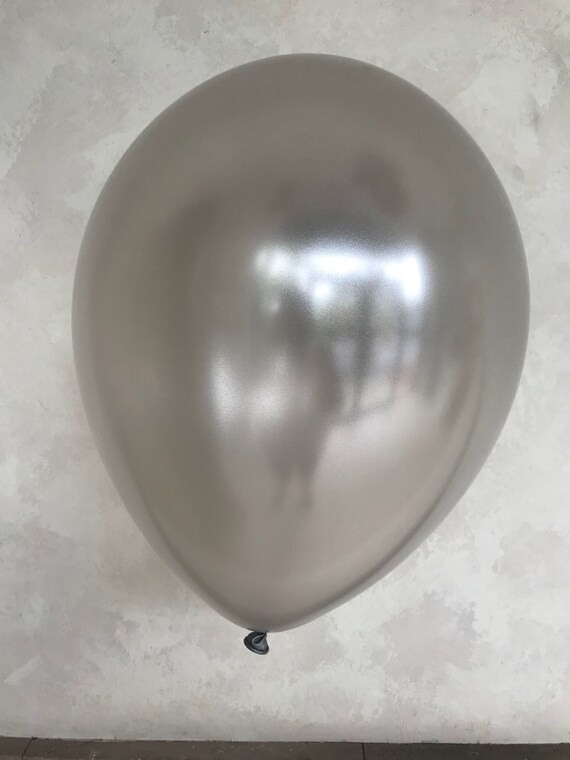 Silver Balloons, 11 inch Latex Balloons, Metallic Balloon, Wedding