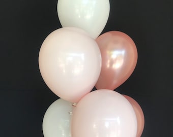 Blush Pink Balloons - Blush Bridal Shower - Shabby Chic - Baby Shower Balloons - Blush Decorations - Wedding Balloons - Blush and Gold Party