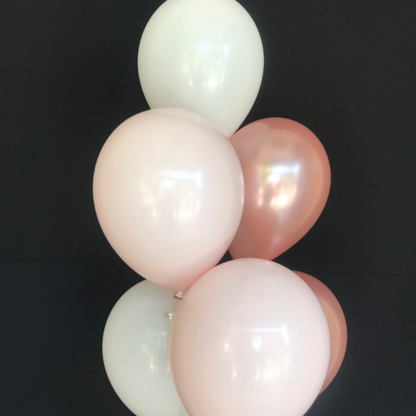 Blush Pink Balloons - Blush Bridal Shower - Shabby Chic - Baby Shower Balloons - Blush Decorations - Wedding Balloons - Blush and Gold Party