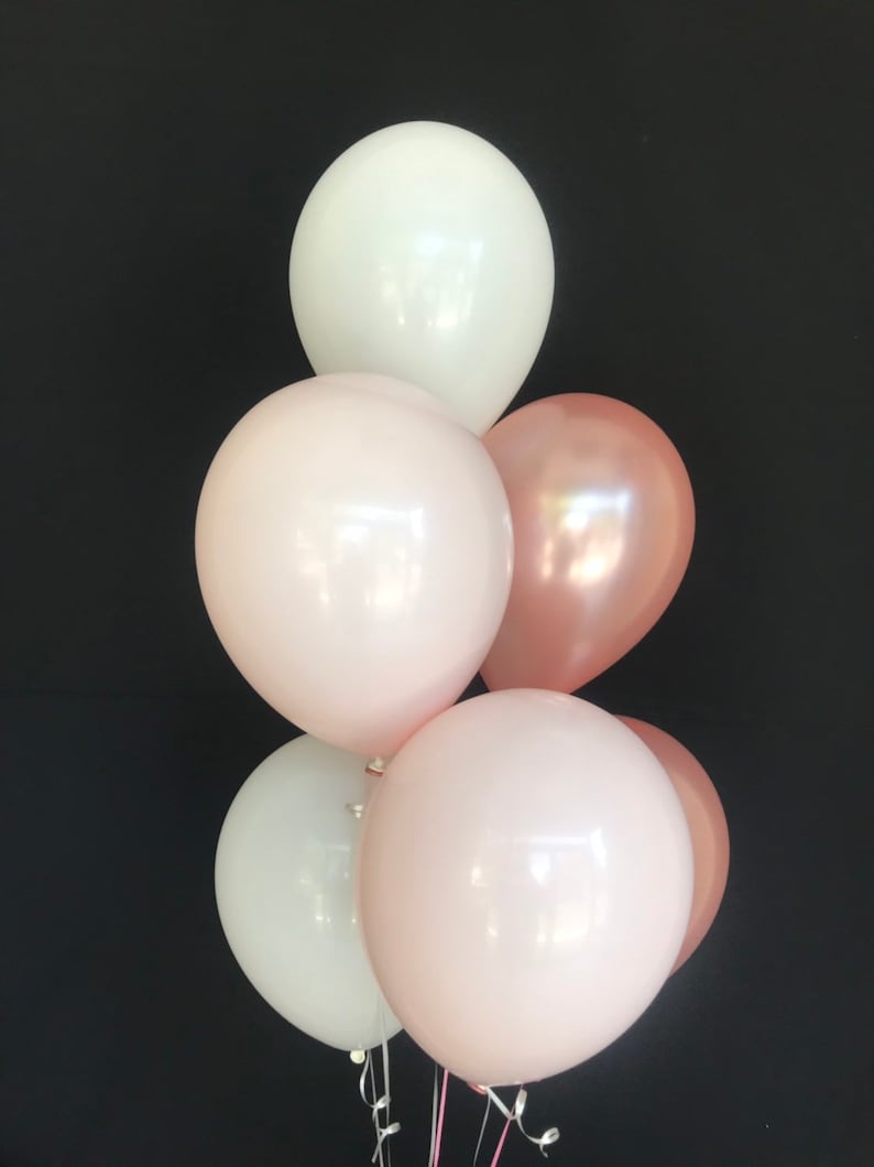 Blush Pink Balloons Blush Bridal Shower Shabby Chic Baby Etsy
