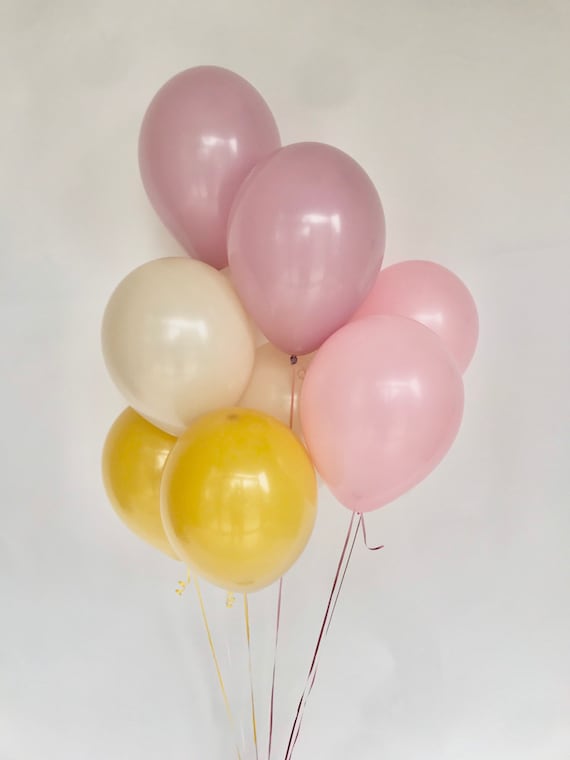 Fall Balloons - Pink Mustard Blush Balloons - Fall Boho Shower - Fall Bridal Shower - Muted Boho Rainbow - Muted Party Decorations Il_570xn