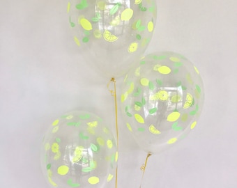 Lemon Balloons - Lemon Squeezy - Main Squeeze - Fruit Balloons - Lemon Party Decorations - Lemon Balloon Garland - Mother Day Balloons