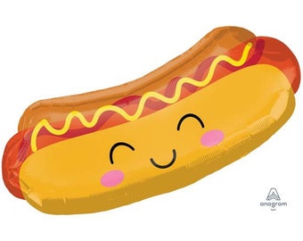 Hot Dog Balloon - I Do BBQ - BBQ Baby Shower~ Baby Que - Cookout - Pool Party - Summer Party - Grill and Chill, Hot Dog Party, Junk Food