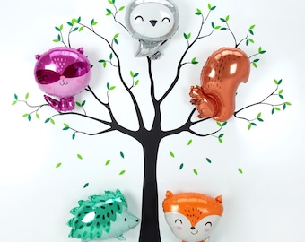 Woodland Animal Balloons - Woodland Baby Shower - Enchanted Forest - Woodland Balloons - Fox - Owl - Raccoon - Hedgehog - Squirrel Balloons