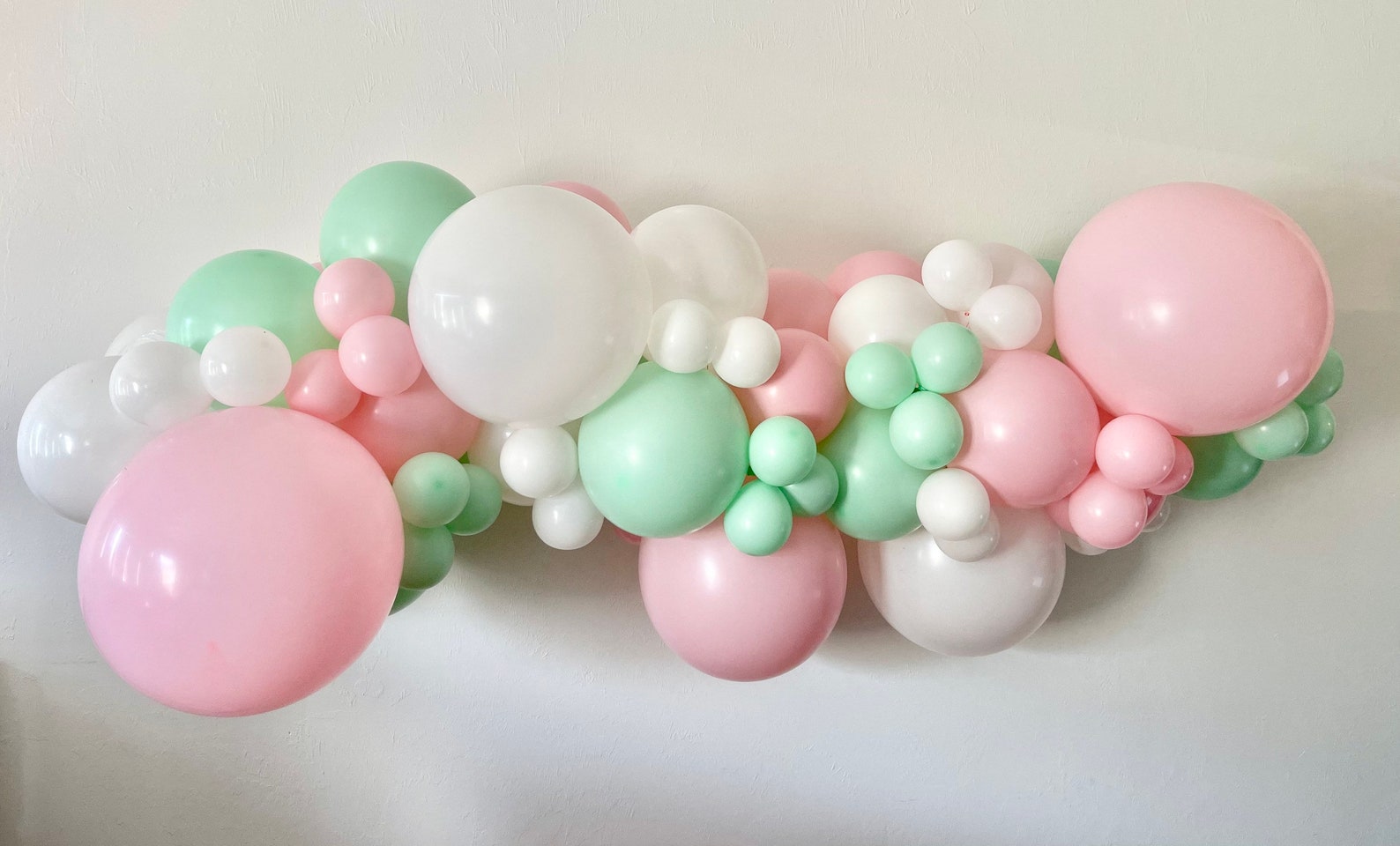 Pink Balloon Garland DIY Kit 3 Size Balloons Pink Green & Etsy