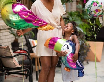 Toucan & Parrot Balloons Tropical Bachelorette Tropical Baby Shower Bridal Shower Casa Amor Bachelorette Luau Balloons The Big One Party
