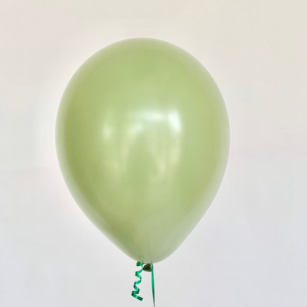 Sage Green Balloon - 11 inch Latex Balloons - Sage Balloons - Eucalyptus Balloon  - First Birthday - Baby Shower Balloon - Sage Shower Decor