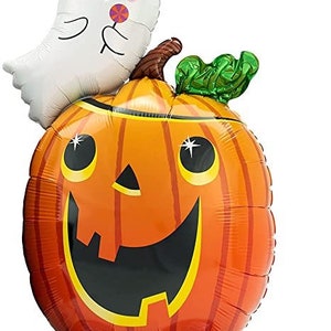 Pumpkin and Ghost Airloonz Balloon Jack-o Lantern Pumpkin - Etsy