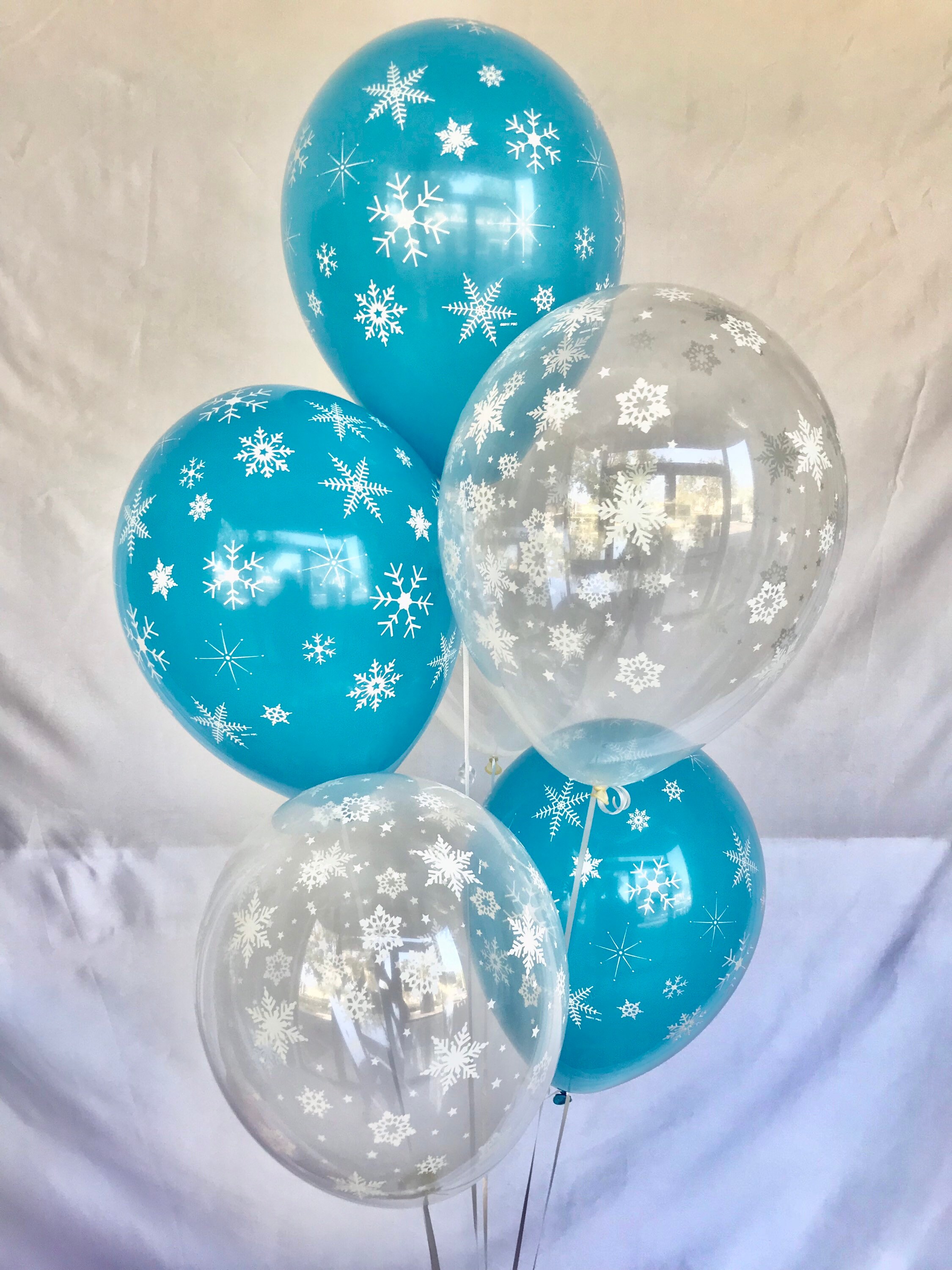 Blue White Silver Elsa Balloon Cluster Blue White Silver Elsa Balloon Cluster