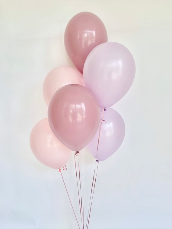 Pink Mauve Purple Balloons - Bridal Shower - Baby Shower Balloon - Pink and Purple Party - Its a Girl - Bach Party - Dusty Rose Balloons Il_570xn
