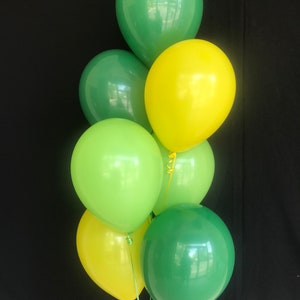 Green and Yellow Balloons - Fathers Day Balloons - Dinofour Party - Birthday Balloon- Dinosaur Balloons - First Birthday - Tractor Balloon