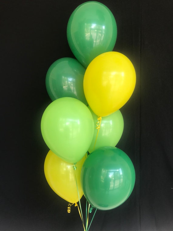 Green and Yellow Balloons - Fathers Day Balloons - Dinofour Party - Birthday Balloon- Dinosaur Balloons - First Birthday - Tractor Balloon Il_570xn