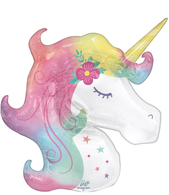 Ballon De Licorne Enchantee Fete Danniversaire De Licorne Etsy