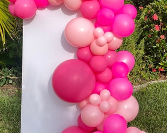 Hot Pink Balloon Arch Kit Bachelorette Party Decorations Neon Pink Malibu Balloon Hot Pink Themed Birthday Party Shades of Pink Balloons