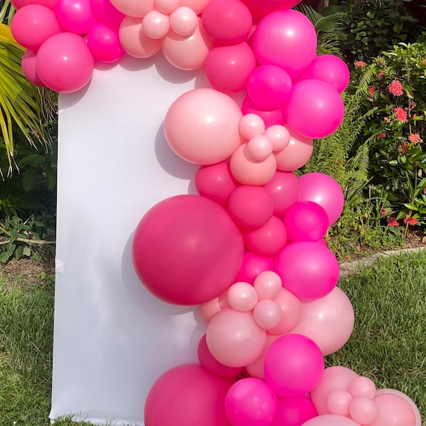 Come On Lets Go Party Hot Pink Balloon Garland Decorations Bachlorette Neon Pink Malibu Balloon Arch Beach Doll Themed Birthday Girl Balloon