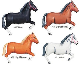 Horse Balloons - Western Decorations - Western Party - Palomino Horse - Brown Horse - Black Horse - White Horse - Rodeo Party