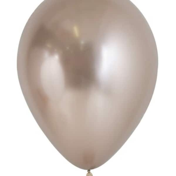 Champagne Balloons - 11 or 24 inch Light Gold Chrome Latex Balloon - Reflex Champagne - Bridal Shower Balloon - Wedding Decor - Chrome