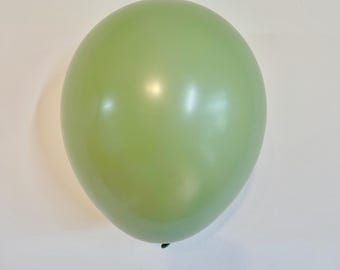 Sage Green Balloon 11 inch Latex Balloons Sage Balloons Eucalyptus Balloon First Birthday Baby Shower Balloon Sage Shower Decor