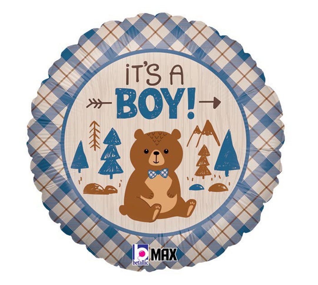 Teddy Bear Baby Shower Balloon Its a Boy Shower Teddy Bear Theme Bear ...