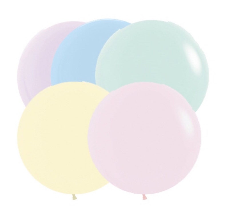 Pastel Matte Balloons 24 Inch Round Balloons Boho Rainbow Etsy