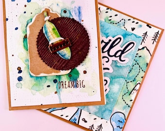Adventure/Travel Cards, SET of 2 cards - *Blank Inside*