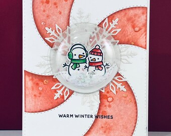 WARM WINTER WISHES - Shaker Card
