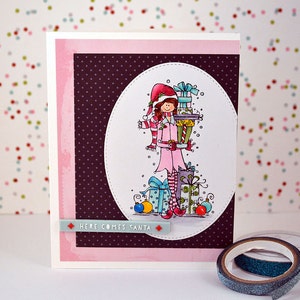 HERE COMES SANTA - Handmade Card