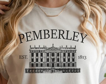Camiseta Orgullo y prejuicio, camisa Jane Austen, regalo Jane Austen, regalo literario, regalo librero, camisa Pemberley, regalo amante de los libros