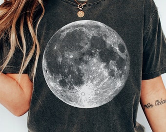Camiseta de Luna Llena, Camiseta Celestial, Camisetas de la Luna, Fase Lunar, Astrología Astronomía, Boho, Camiseta de Astrología, Camiseta de Astronomía, Camiseta Espacial