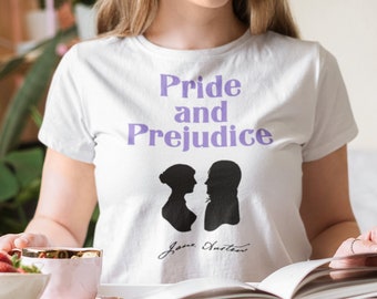 Camiseta Orgullo y prejuicio, camisa Jane Austen, regalo Jane Austen, regalo literario, regalo librero, camisa Pemberley, regalo amante de los libros