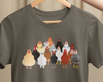 Chemise amateur de poulet, chemise poulet, poulets d'amour, chemise poulet femme, chemise agriculteur drôle, chemise animal, chemise poulet fête des mères, t-shirt ferme