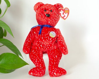 Ty Beanie Baby Decade Bear - Red