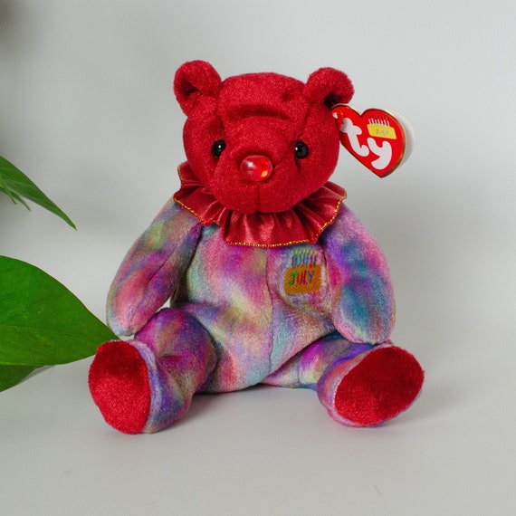 Ty Beanie Baby July Bear Etsy
