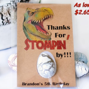 T-Rex Party Favors, Dino Kids Birthday Favor, Dinosaur hatching egg, Dinosaur party, Personalized Party Favors