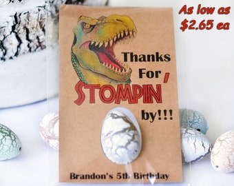 T-Rex Party Favors, Dino Kids Birthday Favor, Dinosaur hatching egg, Dinosaur party, Personalized Party Favors