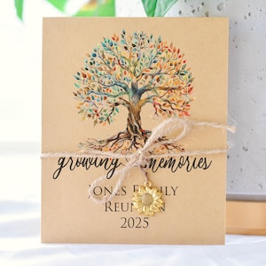 Tree Of Life Family Reunion Sunflower Seed Packet Favor, Family Reunion Favors, Flower Family Reunion, Family reunion ideas
