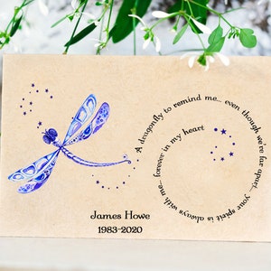 Dragonfly Memorial Seeds, Wildflower Seed Pack, Funeral Favor, Celebration of Life, In Loving Memory, Personalized Sympathy