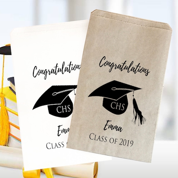 Graduation Kraft Bags Etsy
