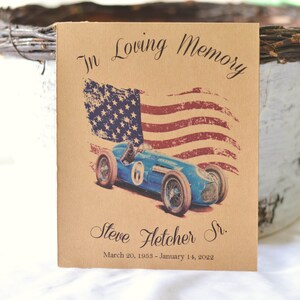 Racing Memorial Seed Pack, Funeral Favor, Race Car Memorial Gift ...