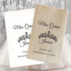 Quinceanera Party Favors | Quinceanera Party | Quinceanera Candy Bags| Personalized  bags | Sweet 16 or 15 5&quot; x 7&quot;