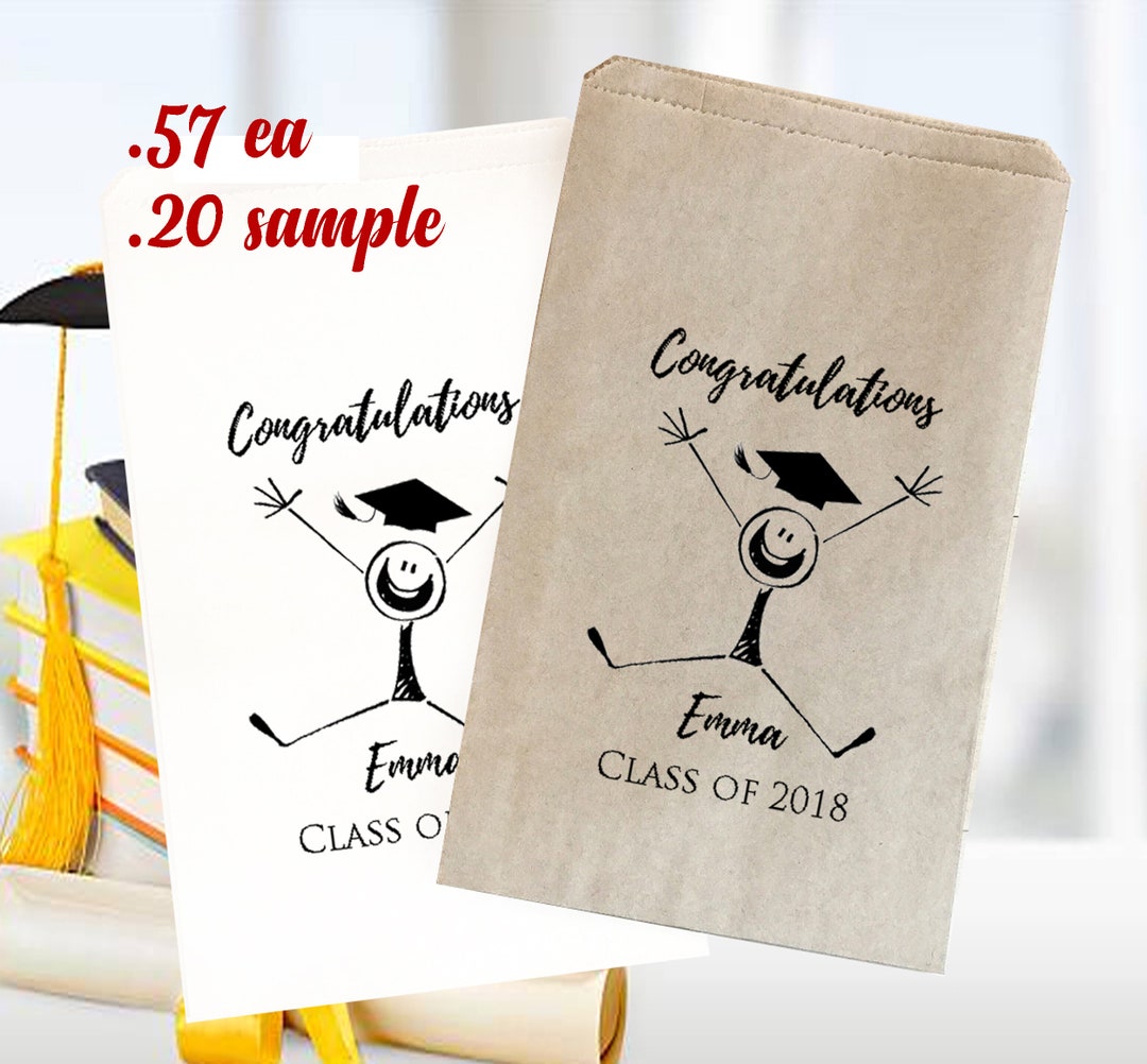 Graduation Treat Bag • Graduation Favor Bags • Graduation Popcorn ...