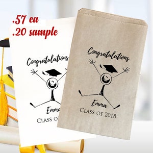 Graduation treat bag • Graduation Favor Bags • Graduation Popcorn • Personalized Graduation Favors • Graduation Treat Bags • 5&quot; x 7&quot;