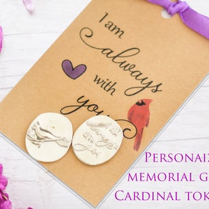 Cadeau commémoratif, jeton commémoratif cardinal, faveur funéraire, cadeau de sympathie personnalisé, célébration de la vie, mémorial de mariage
