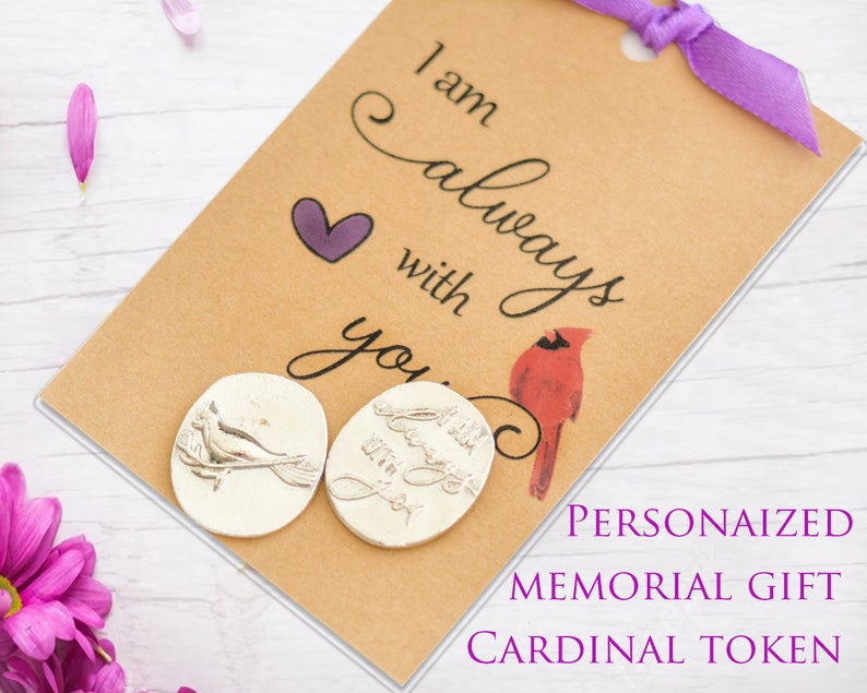 Memorial Gift Cardinal Memorial Token Funeral Favor Etsy
