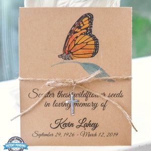 Butterfly Memorial Seed Packs, Funeral Favor, Memorial Gift, Celebration Of Life, Personalized Sympathy  Gift, Remembrance Gift, 0026